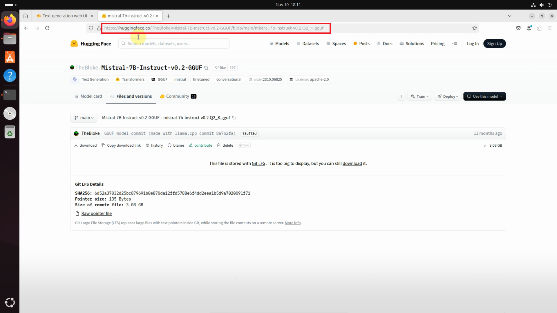 copy model url